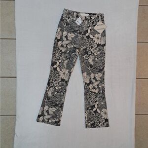 MOTHER "The Hustler" Ankle flare leg jeans - "French Fairy Tale" floral print
